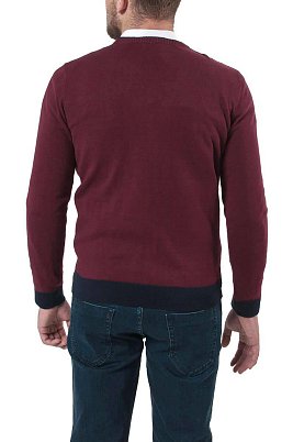 КАРДИГАН МУЖСКОЙ PEPLOS KN19C011 БОРДОВЫЙ