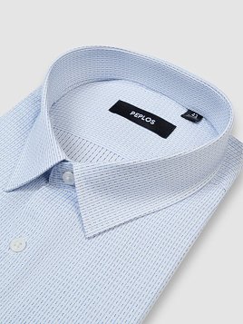 СОРОЧКА МУЖСКАЯ PEPLOS SH24069-K-C ГОЛУБОЙ