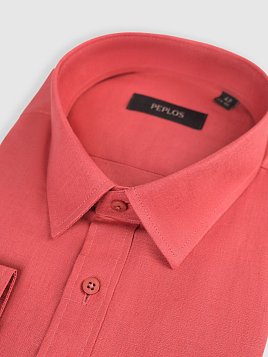 СОРОЧКА МУЖСКАЯ PEPLOS SH25223-R ОРАНЖЕВЫЙ