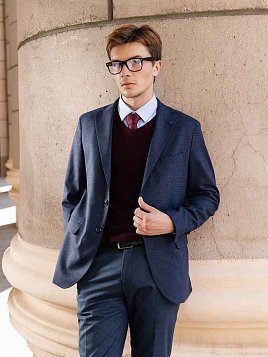 СОРОЧКА МУЖСКАЯ MAJESTIC LEGATE SH24063-SL ГОЛУБОЙ (ТРИКОТАЖНАЯ)