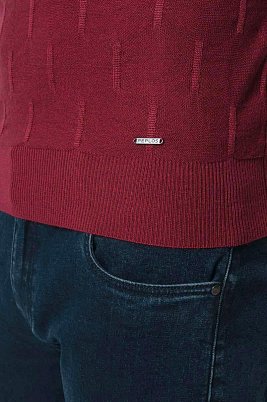 ДЖЕМПЕР МУЖСКОЙ PEPLOS KN19J021 КРАСНЫЙ