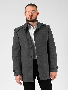 ПАЛЬТО МУЖСКОЕ PEPLOS OW2405-CT ТЕМНО-СЕРЫЙ