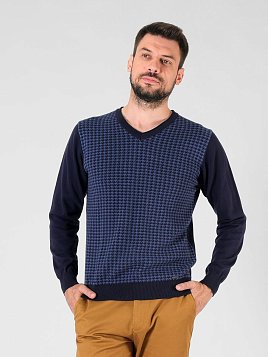 ПУЛОВЕР МУЖСКОЙ PEPLOS KN24P026 СИНИЙ