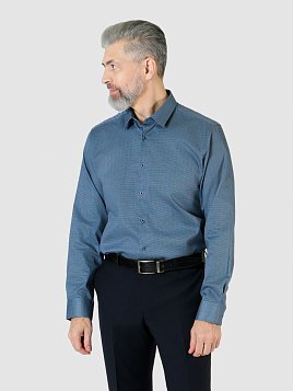 СОРОЧКА МУЖСКАЯ MAJESTIC LEGATE SH24134-R СИНИЙ