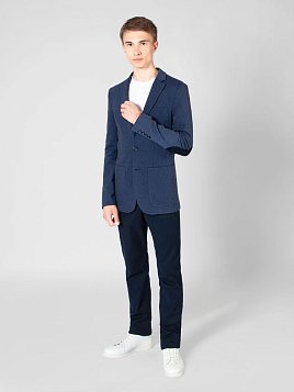 ПИДЖАК ПОДРОСТКОВЫЙ PEPLOS JA19T061 СИНИЙ (Трикотажный)