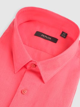 СОРОЧКА МУЖСКАЯ PEPLOS SH25222-K-C ОРАНЖЕВЫЙ