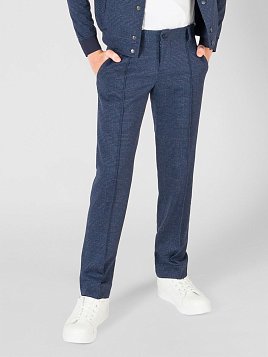 БРЮКИ ДЛЯ МАЛЬЧИКА МЛ. ШКОЛА PEPLOS TR22B005-313 СИНИЙ (Трикотажные)