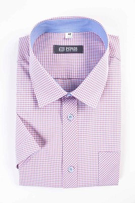 СОРОЧКА МУЖСКАЯ PEPLOS SH19201-K-C КОРАЛЛОВЫЙ