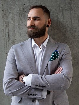 ПИДЖАК МУЖСКОЙ PEPLOS JA23104-R СВЕТЛО-СЕРЫЙ