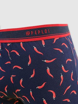 ТРУСЫ БОКСЕРЫ МУЖСКИЕ PEPLOS UW23005-BX ТЕМНО-СИНИЙ