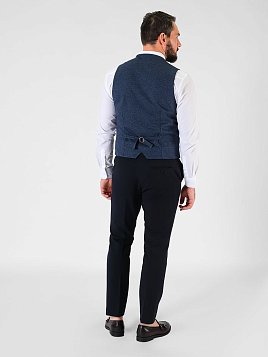 ЖИЛЕТ МУЖСКОЙ PEPLOS V24110-003 СИНИЙ ТРИКОТАЖНЫЙ