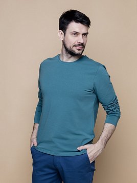 ФУТБОЛКА МУЖСКАЯ С ДЛИННЫМ РУКАВОМ PEPLOS TS24205-L ЗЕЛЕНЫЙ