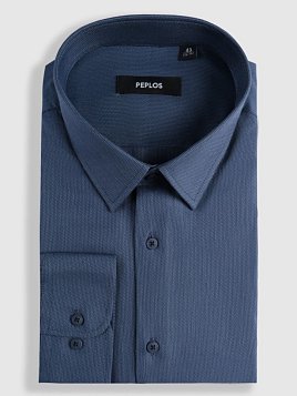 СОРОЧКА МУЖСКАЯ PEPLOS SH25242-SL ТЕМНО-СИНИЙ