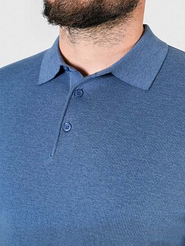 ТРИКОТАЖНАЯ РУБАШКА МУЖ. PEPLOS KN24SH041 СИНИЙ