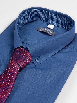 СОРОЧКА МУЖСКАЯ PEPLOS SH21142-SL ТЕМНО-СИНИЙ