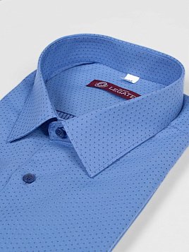 СОРОЧКА МУЖСКАЯ MAJESTIC LEGATE SH22132-SL СИНИЙ (EAZY CARE)