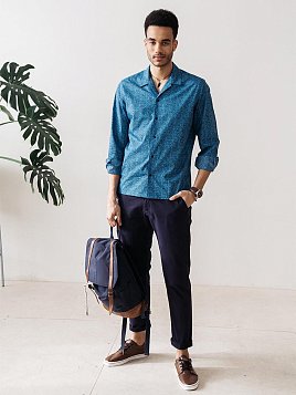 СОРОЧКА МУЖСКАЯ PEPLOS SH21242-R БИРЮЗОВЫЙ