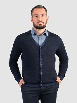 КАРДИГАН МУЖСКОЙ PEPLOS KN25C013 ТЕМНО-СИНИЙ